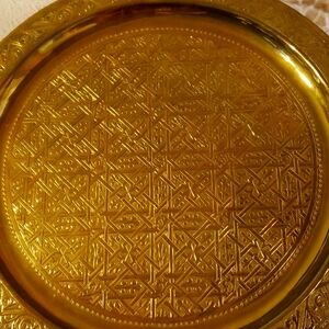 Vintage Brass Islamic Platter